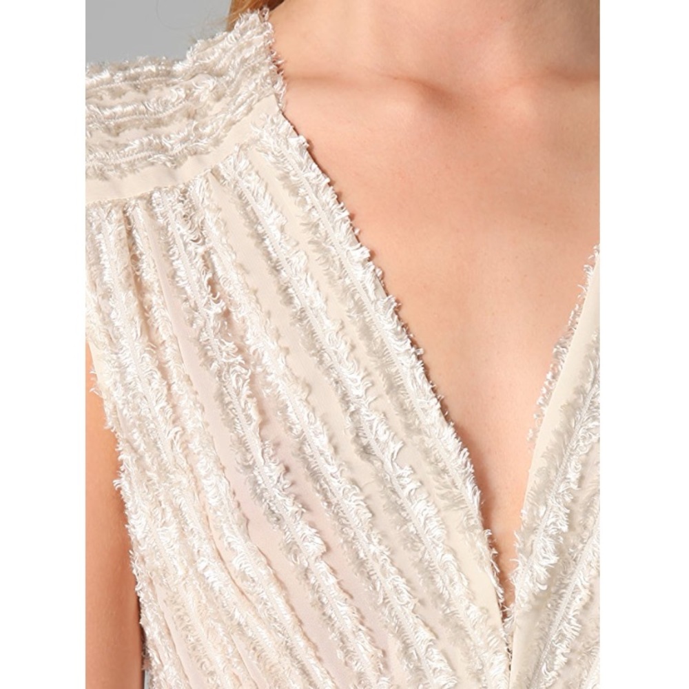SOLD- Nanette Lepore chiffon jacquard midi dress - Picture 4 of 16